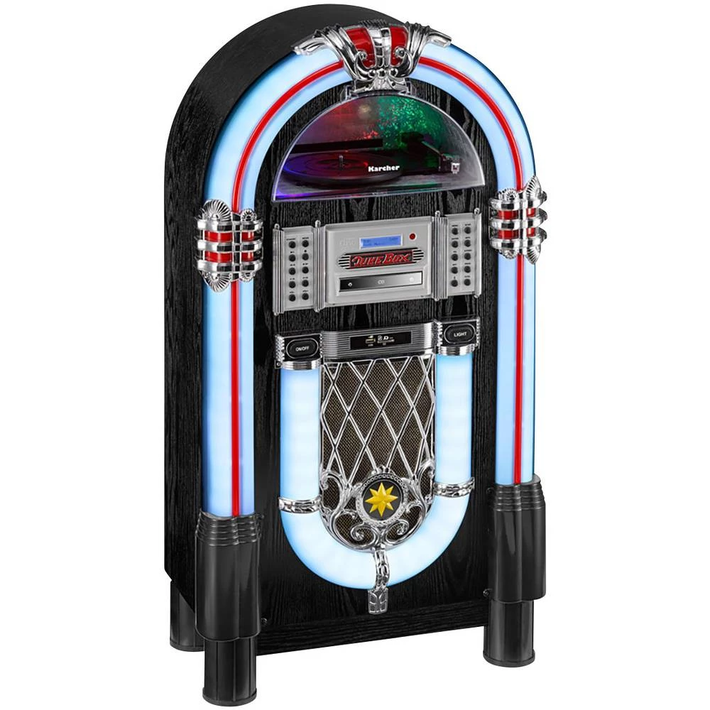 DAB+ (1012) CD radio Karcher JB 6608D Jukebox Bluetooth, CD, SD, UKW, USB Svjetlo raspoloženja Šarena boja slika