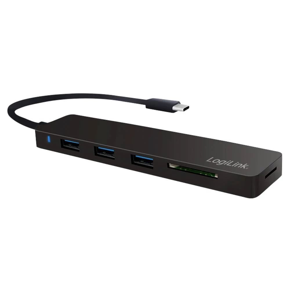 LogiLink UA0312 priključna stanica za prijenosna računala i replikator porta USB 3.2 Gen 1 (3.1 Gen 1) Type-C crna LogiLink UA0312 USB-C® (3.2 gen. 2) čvorište s više priključaka crna slika