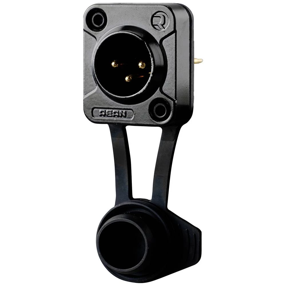 Rean AV RRX3M-Z-012-0 XLR utični konektor utikač, ugradni Broj polova (broj): 3 crna 100 St. slika
