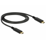 Delock USB-C kabel USB-C® utikač, USB-C® utikač 1.00 m crna 85531