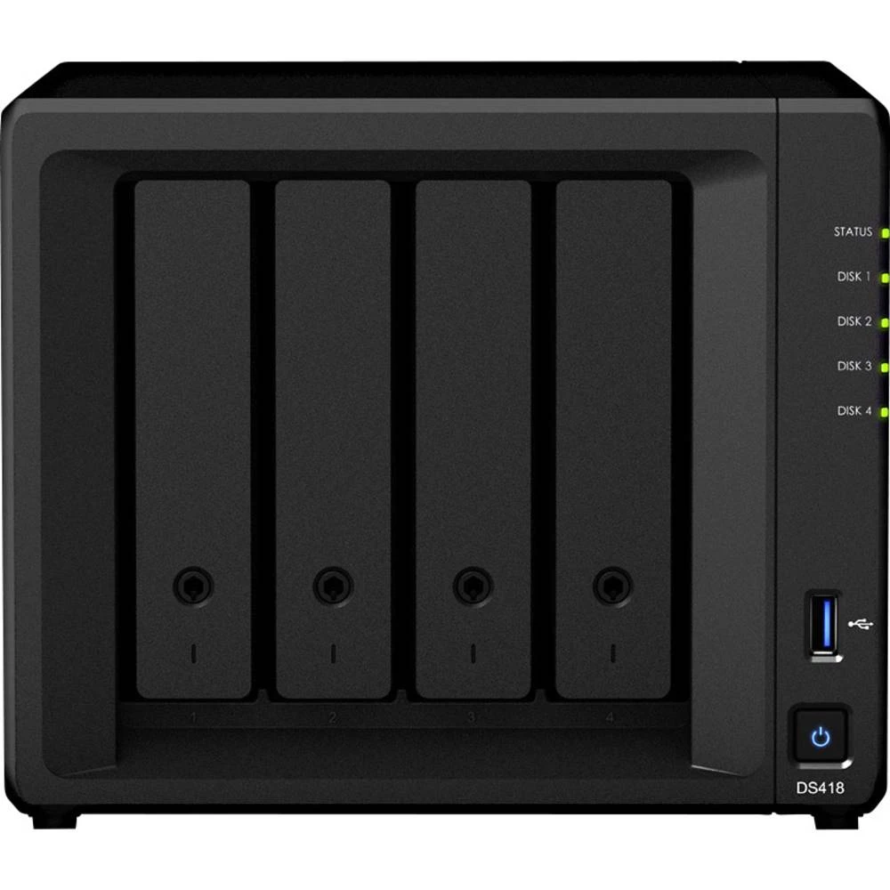 NAS-Server kućište Synology DiskStation DS418 4 Bay 4K video podrška, USB 3.0 prednji priključak slika