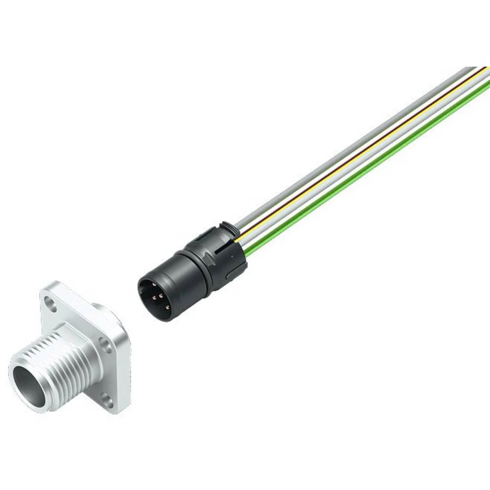 Binder 99 3433 100 04 Utični konektor za senzor/aktivator, konfekcionirani M12 Ugradbeni muški konektor, vertikalni 1 ST slika