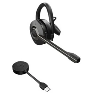 Jabra Engage 55 On Ear Headset DECT mono crna kontrola glasnoće, utišavanje mikrofona, mono, petlja za uho slika