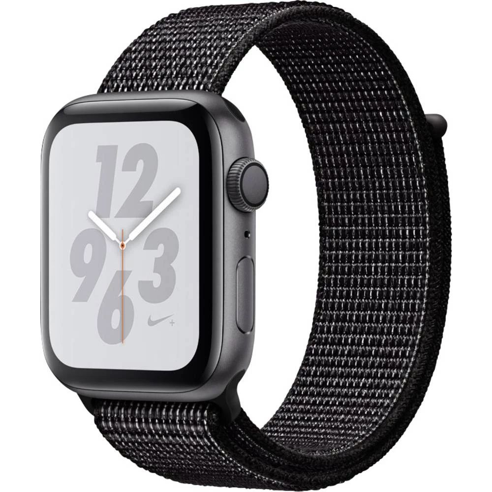 Apple Pametni sat serije 4 Nike+ 44 mm Kućište od aluminija Svemirsko-siva Sportska narukvica Crna slika