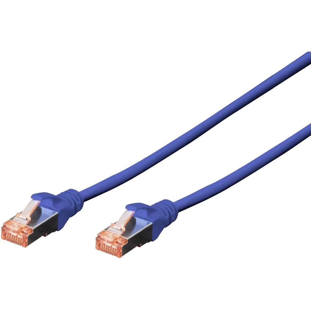 LAN (RJ45) Mreža Priključni kabel CAT 6 S/FTP 7 m Plava Bez halogena, Upleteni parovi, sa zaštitom za nosić, Vatrostalan Digitus slika
