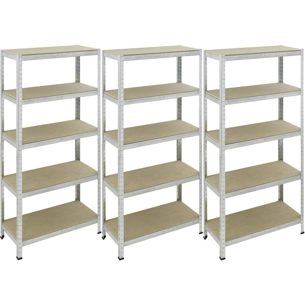 Regal za velike težine (Š x V x d) 900 x 1800 x 400 mm Pocinčani Drveni pod pro-bau-tec&reg; slika