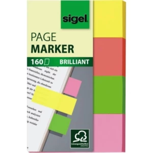 Sigel Ljepljivi marker HN630 4 bloka/paket Žuta, Zelena, Narančasta, Ružičasta slika