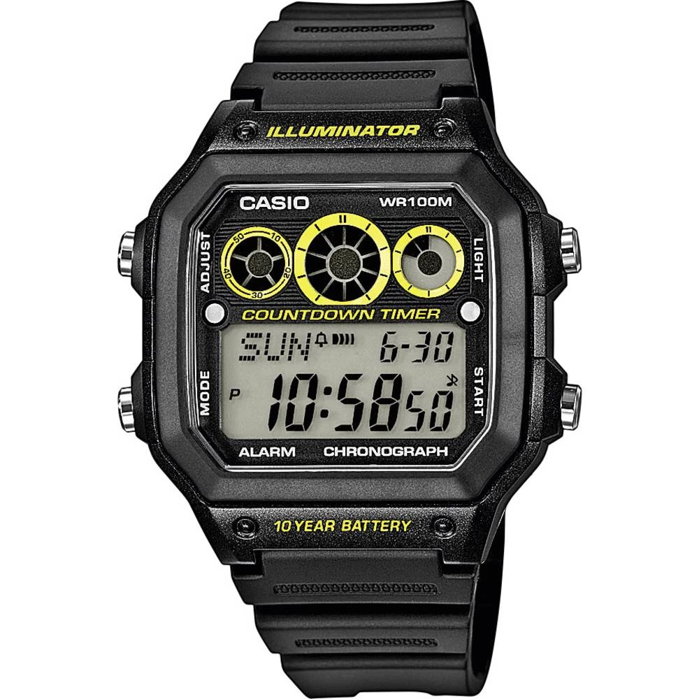 Kvarčni Ručni sat AE-1300WH-1AVEF (D x Š x V) 45 x 42.1 x 12.5 mm Crna Materijal kućišta=Smola Materijal (narukvica)=Smola Casio slika