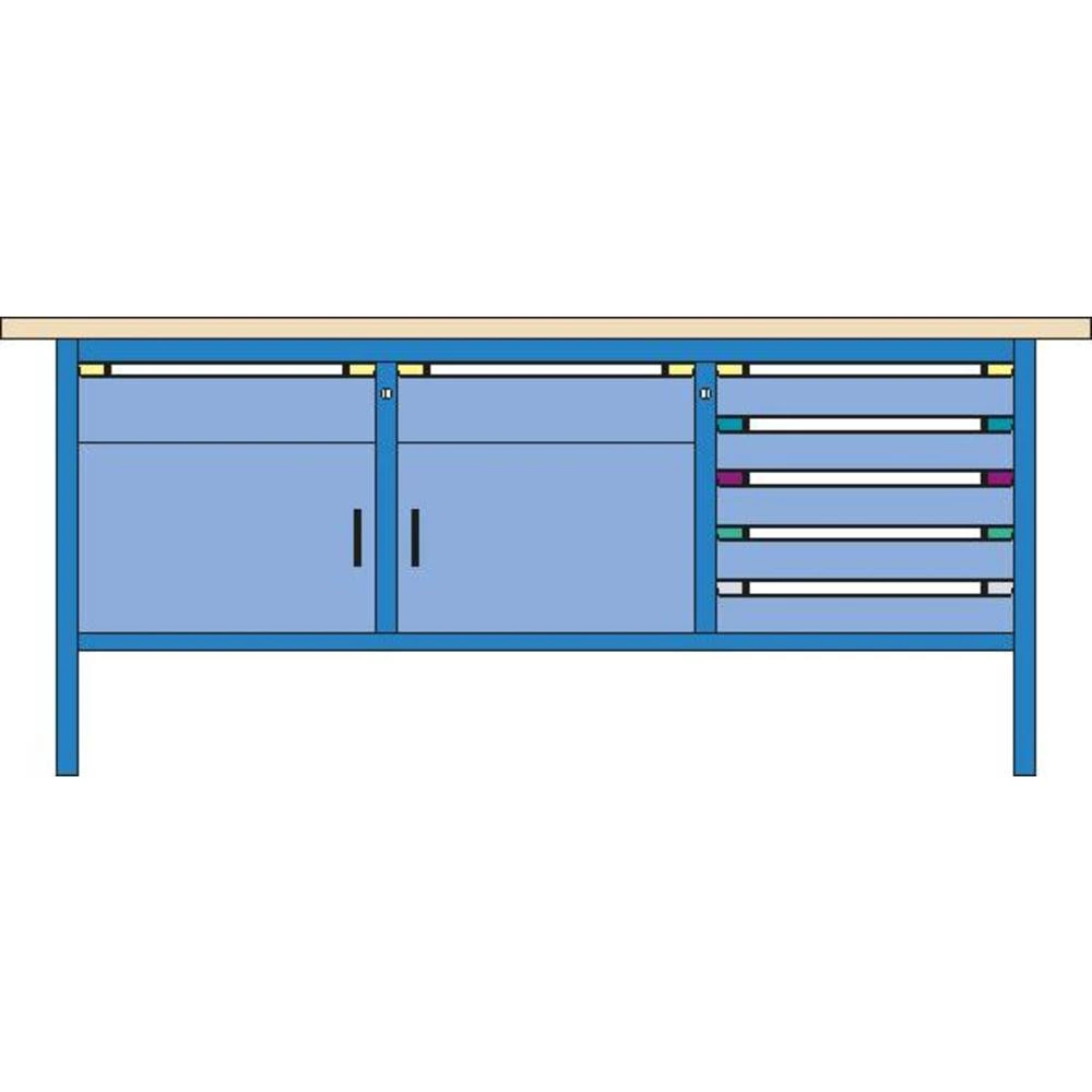 Thur-Metall 64845333_1363 radna tezga (Š x V x d) 2000 x 845 x 700 mm slika