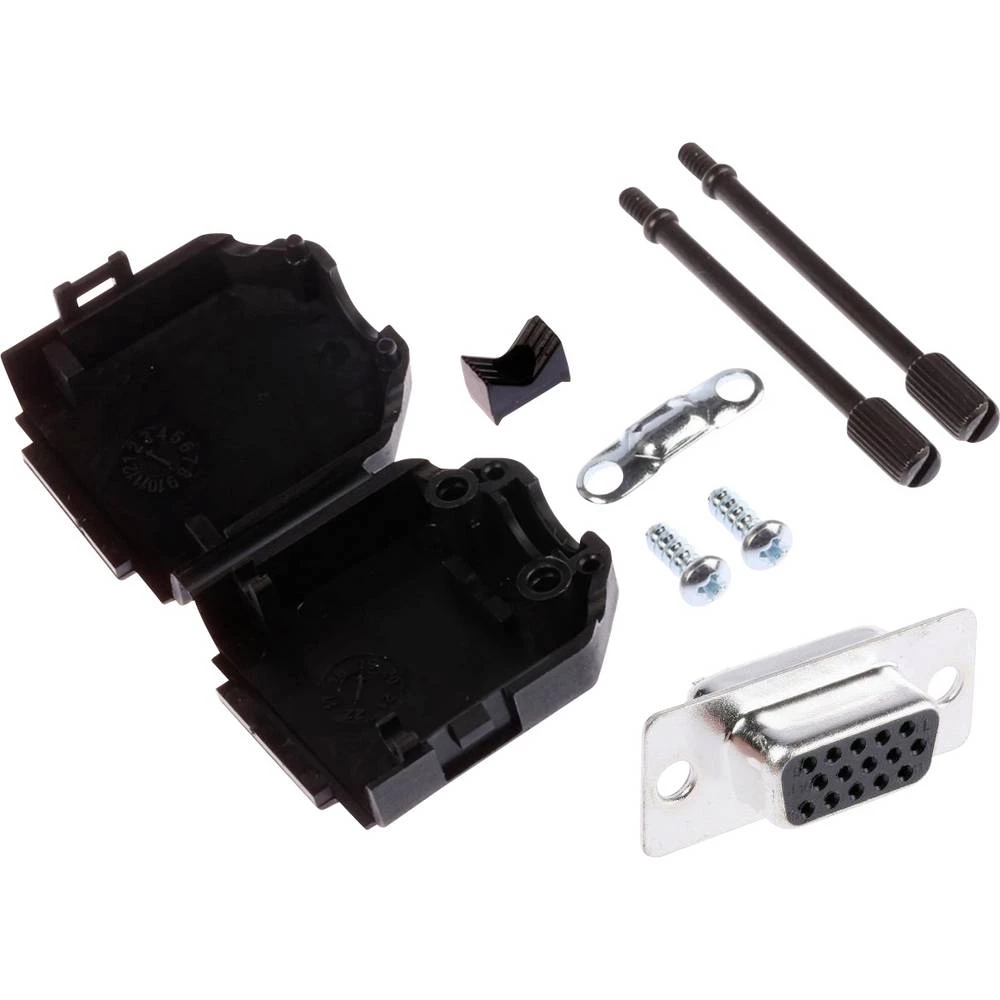 MH Connectors MHDPPK9HD15FS-K višestruki ženski konektor D-Sub komplet 180 ° Broj polova (broj): 9 lemni kup 1 kom. slika