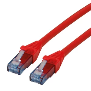 Roline 21.15.2714 RJ45 mrežni kabel, Patch kabel cat 6a U/UTP 1.50 m crvena nezaštićen, bez halogena, vatrostalan 1 St. slika