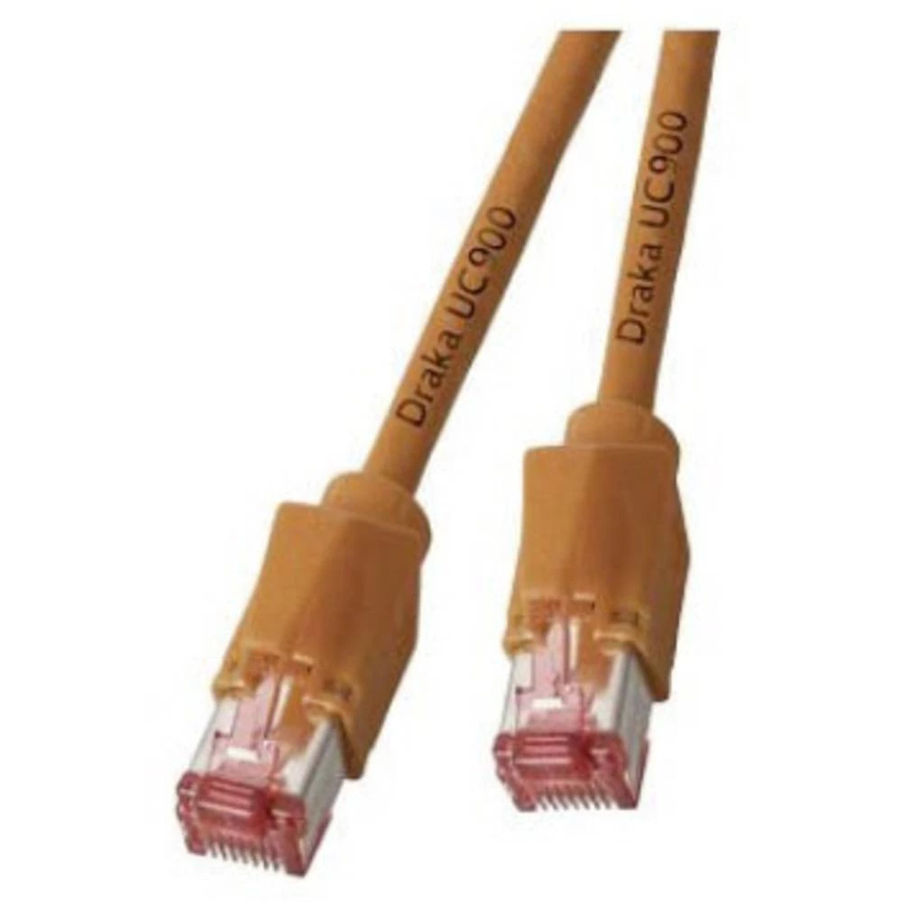 LAN (RJ45) Mreža Priključni kabel CAT 6A S/FTP 0.5 m Narančasta pozlaćeni kontakti EFB Elektronik slika