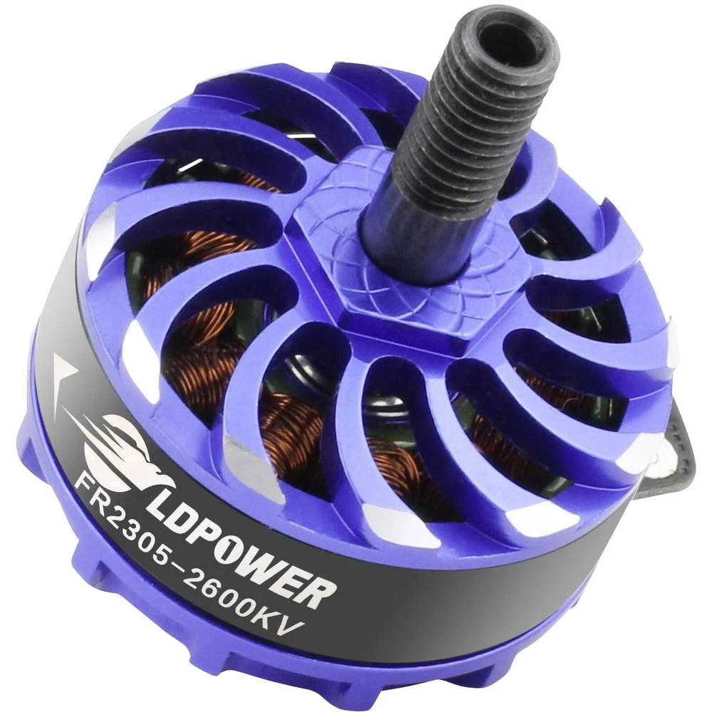 Beskontaktni istosmjerni elektromotor za trkaći kopter LDPower kV (U/min po voltu): 2600 Okretaji (Turns): 9 slika