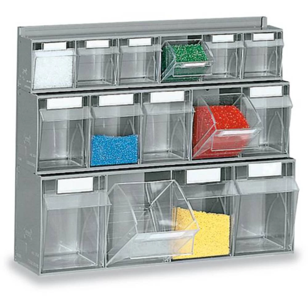 Spremnik za sklopive kutije (Š x V x d) 600 x 500 x 183 mm Siva, Prozirna 1658658 1 ST slika