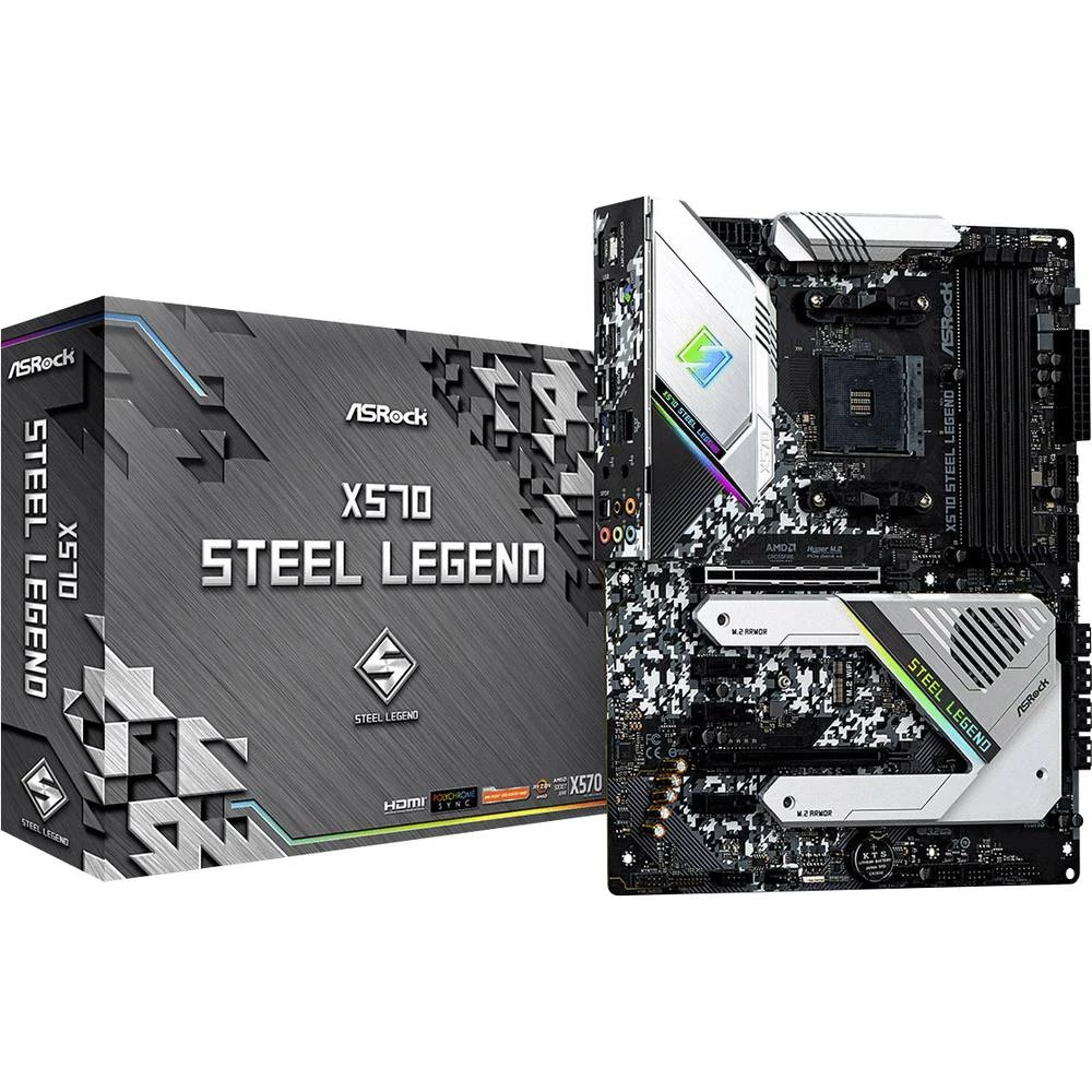 Matična ploča ASRock X570 Steel Legend Baza AMD AM4 Faktor oblika ATX Set čipova matične ploče AMD&reg; X570 slika