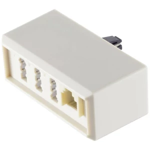 Shiverpeaks telefon adapter [1x muški konektor TAE-F - 2x ženski konektor TAE-NFF, RJ11-utičnica 6p4c] bijela slika
