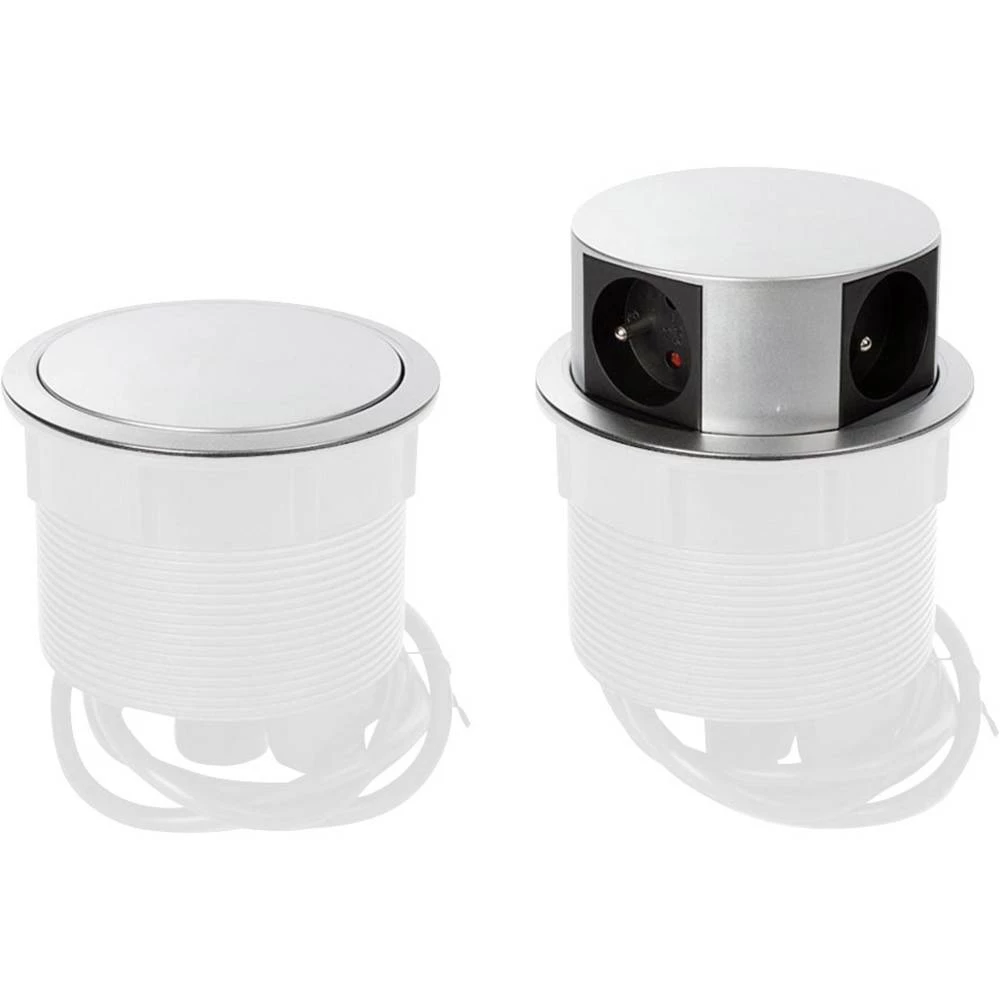 Perel EBP04 ugradbena letva s utičnicama 4-struki   1 St. slika