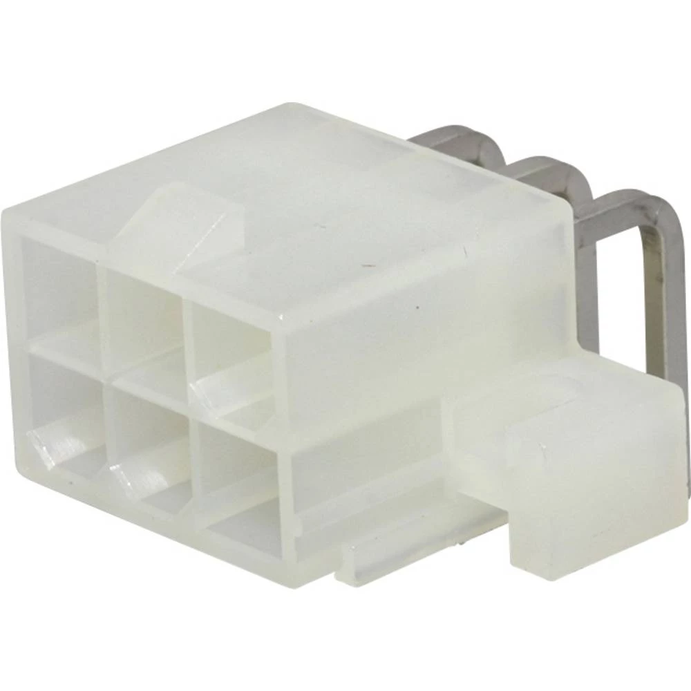 Molex 39291068 Mini-Fit Jr. Header, Dual Row, Right-Angle, with PCB Mounting Flange, 6 Circuits, PA Polyamide Nylon 6/6 slika