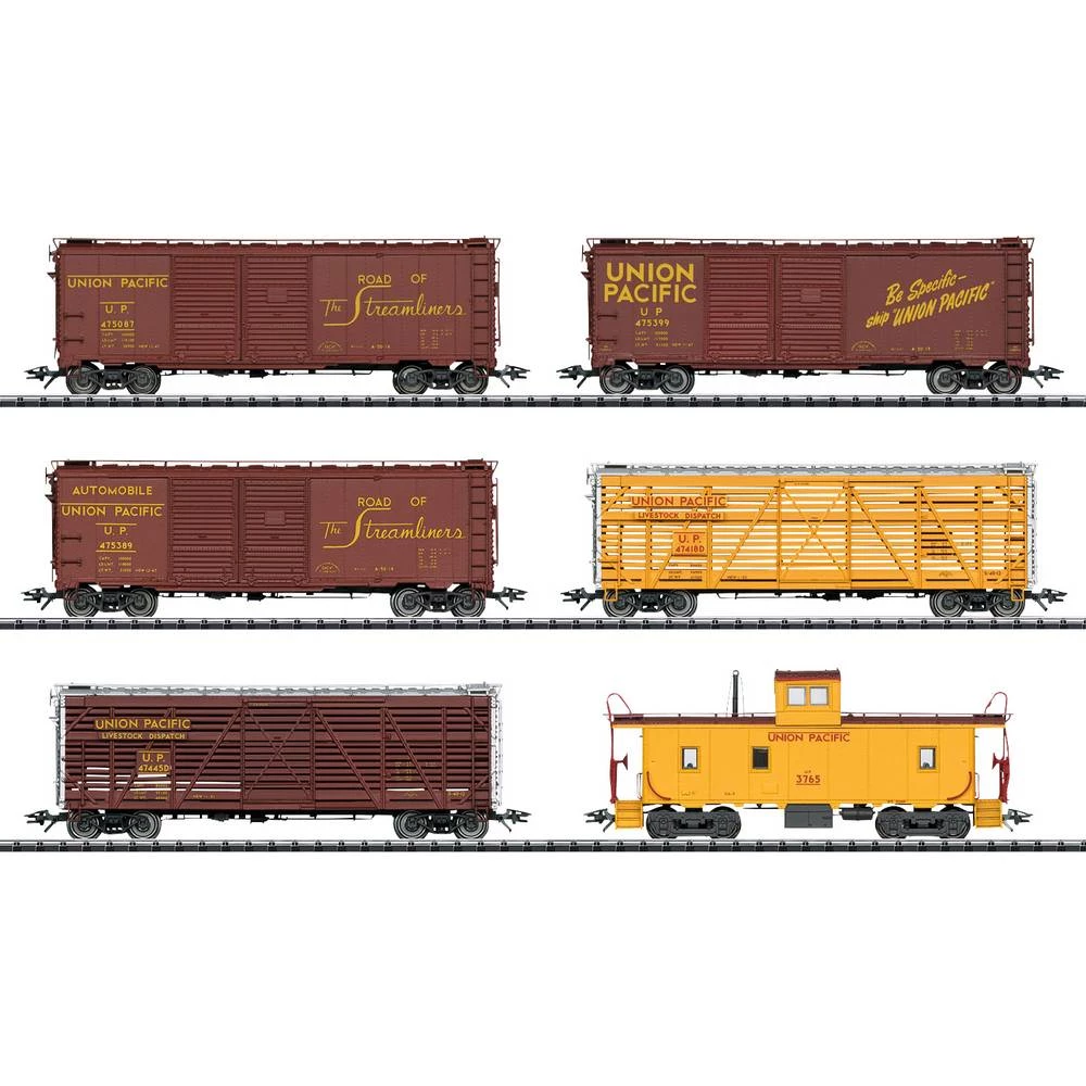 TRIX H0 24914 H0 komplet 6 američkih teretnih vagona UP slika