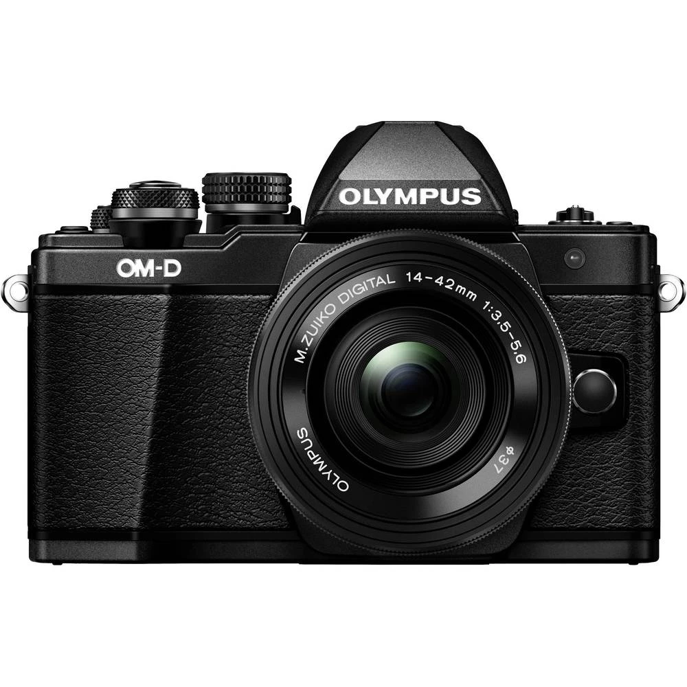 Sistemska kamera Olympus EM-10 Mark II Uklj. M 14-42 mm + 40-150 mm 16.1 MPix Crna Mobilni okretni zaslon , WiFi, Elektroničko t slika