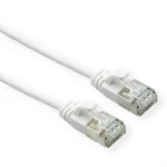 ROLINE U/FTP DataCenter patch kabel Cat.6A (Class EA), LSOH, tanak, bijeli, 0,3 m Roline 21151699 RJ45 mrežni kabel, Patch kabel CAT 6a U/FTP 0.30 m bijela 1 St.