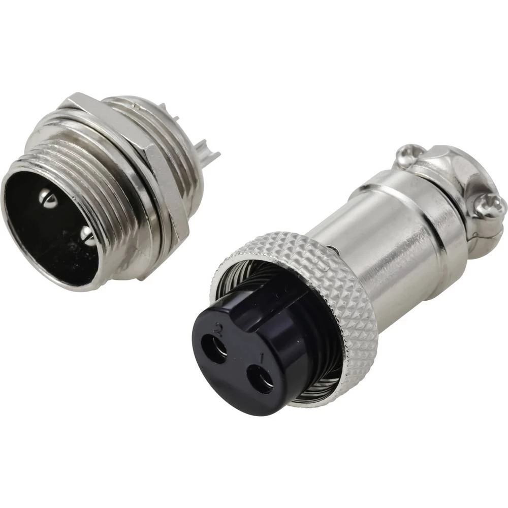 TRU COMPONENTS TC-13895632 okrugli konektori utikač, kontakt ženskog konektora Ukupan broj polova: 2 Serija (Okrugli uti slika