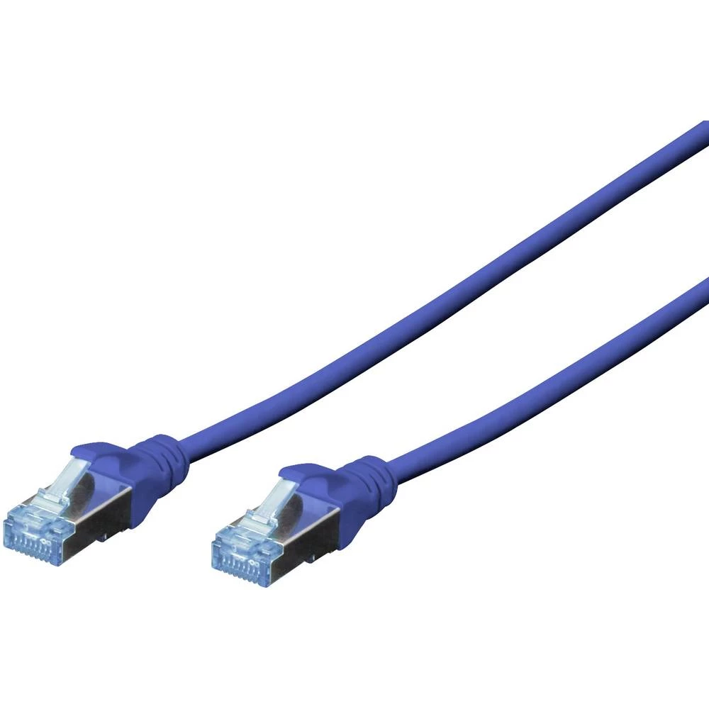 LAN (RJ45) Mreža Priključni kabel CAT 5e SF/UTP 3 m Plava Upleteni parovi Digitus Professional slika
