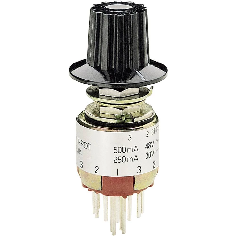 Okretni prekidač 48 V/AC 0.5 A Pozicije prebacivanja 3 1 x 30 ° Marquardt 9033.0400 1 ST slika