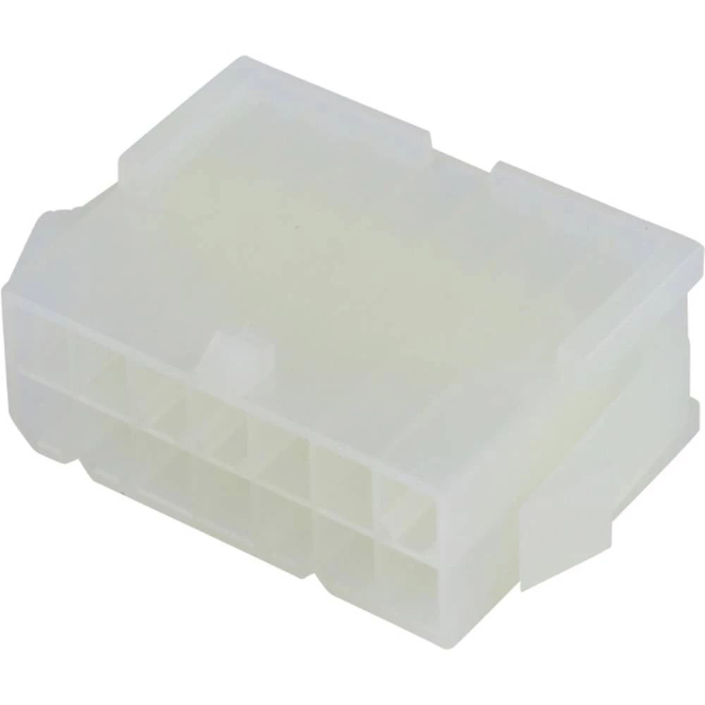 Molex 39012141 Mini-Fit Jr. Plug Housing, Dual Row, 14 Circuits, UL 94V-2, with Panel Mounting Ears, Natural slika