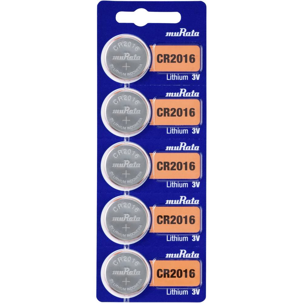 Murata CR2016-BEABAE gumbasta baterija cr 2016 litijev 90 mAh 3 V 5 St. slika