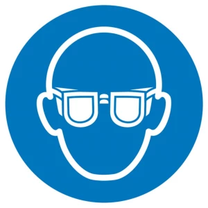 obvezni znak Koristi zaštitu za oči, Higijena i udaljenost samoljepljiva folija (Ø) 50 mm  ISO 7010 6 St. slika