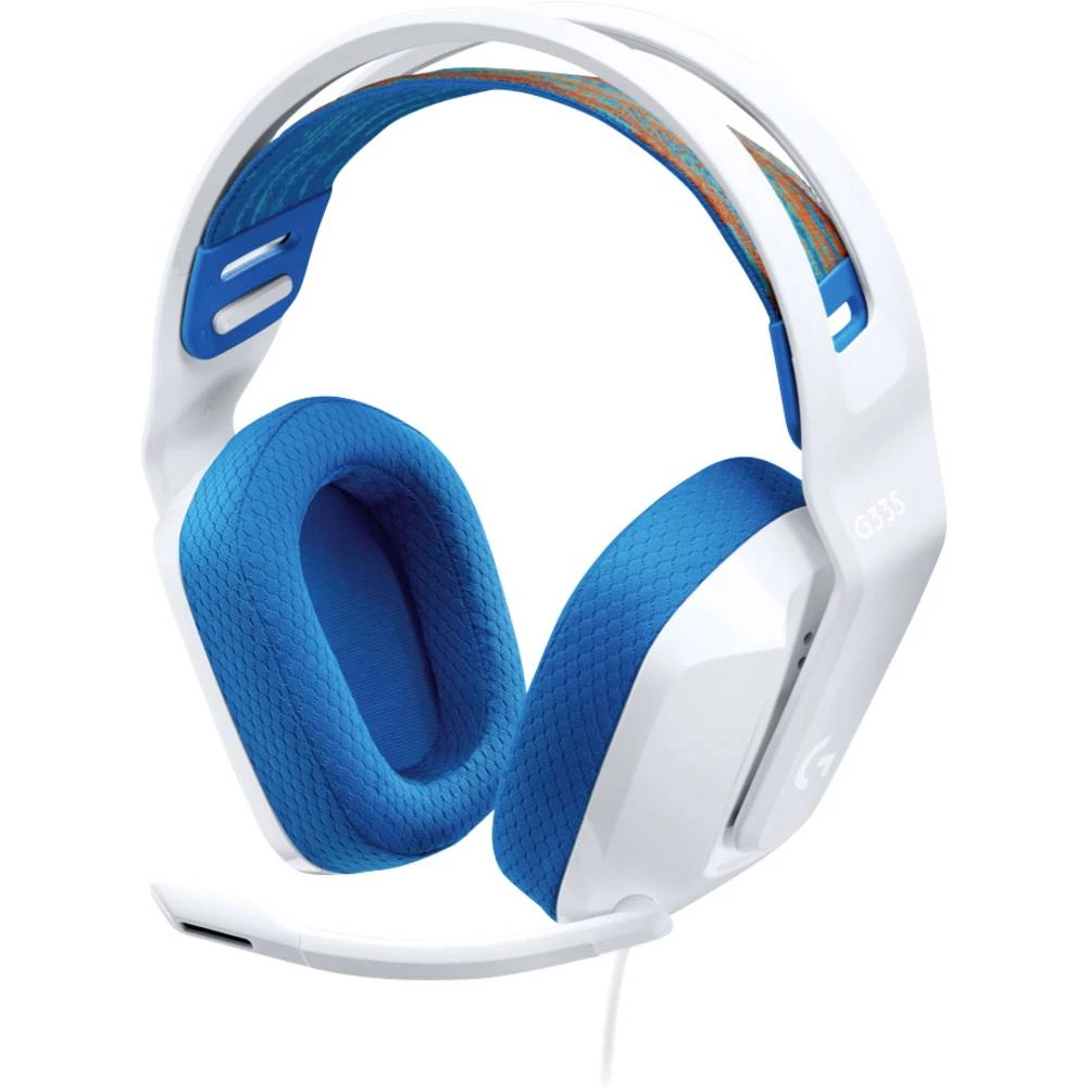 Logitech Gaming G335 Over Ear Headset žičani stereo bijela igre slika