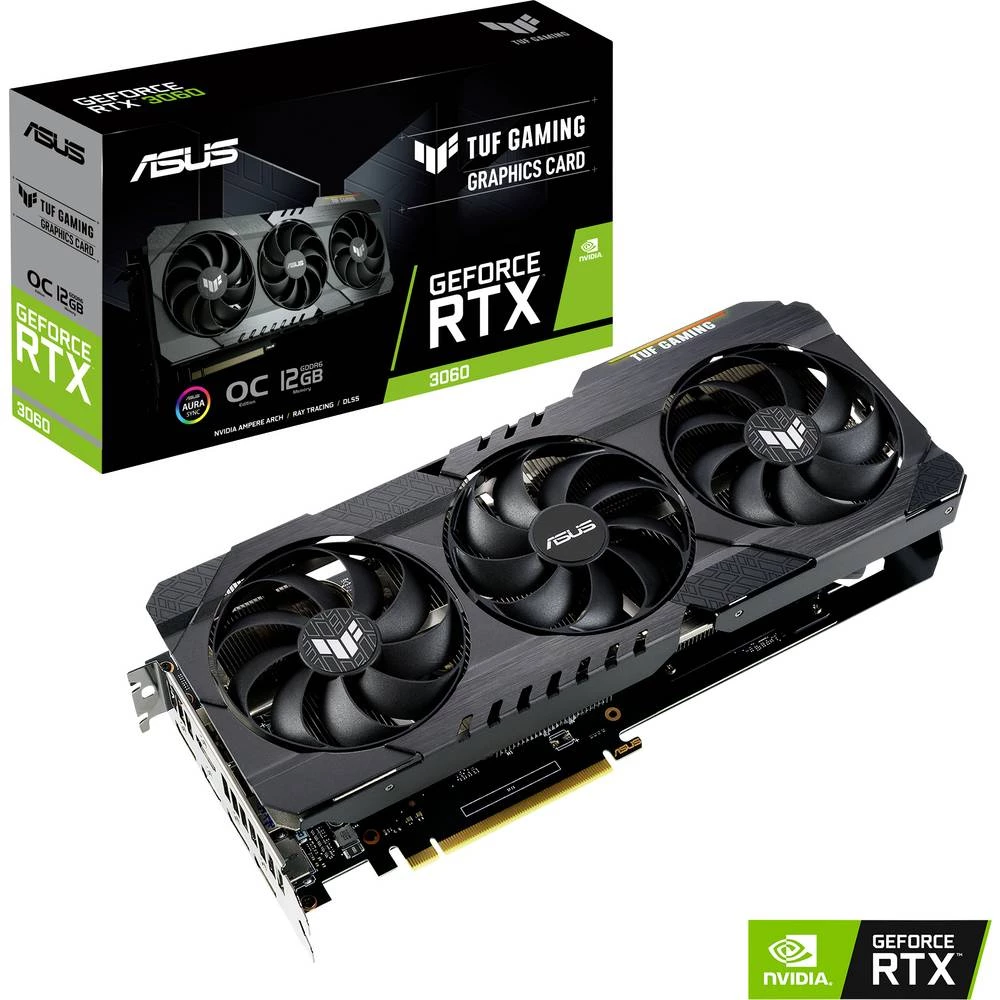 Asus grafička kartica Nvidia GeForce RTX 3060 Gaming Overclocked 12 GB GDDR6-RAM PCIe  HDMI™, DisplayPort RGB osvjetljenje slika