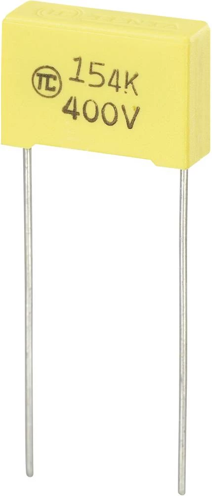 TRU COMPONENTS Folijski kondenzator MKS radijalno ožičen 0.15 &micro;F 400 V/DC 5 % 15 mm (D x Š x V) 18 x 6 x 12 mm 1 ST slika