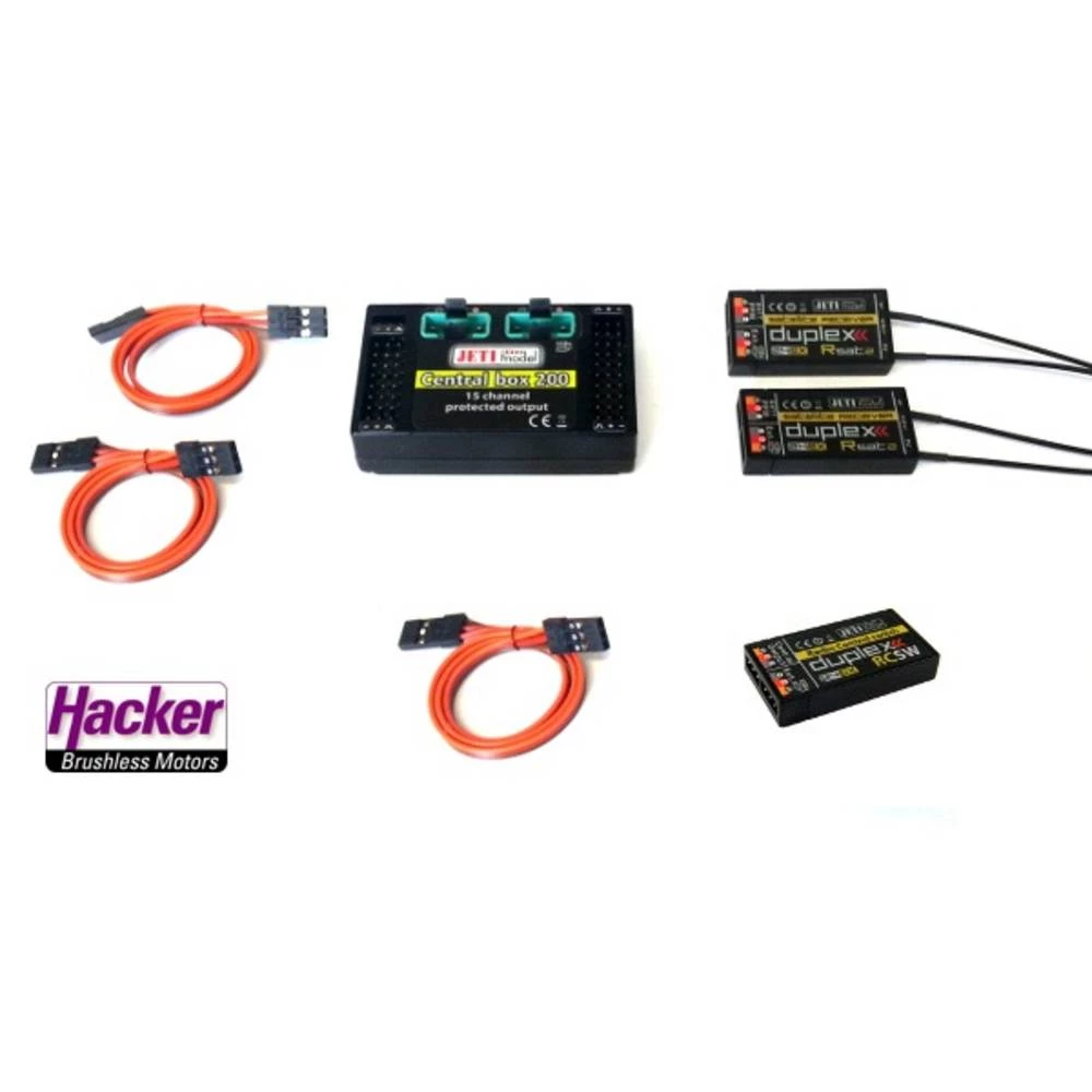 Baterijska skretnica Jeti Central Box 200 + 2x Rsat2 + RC Switch 3.5 - 15 V slika
