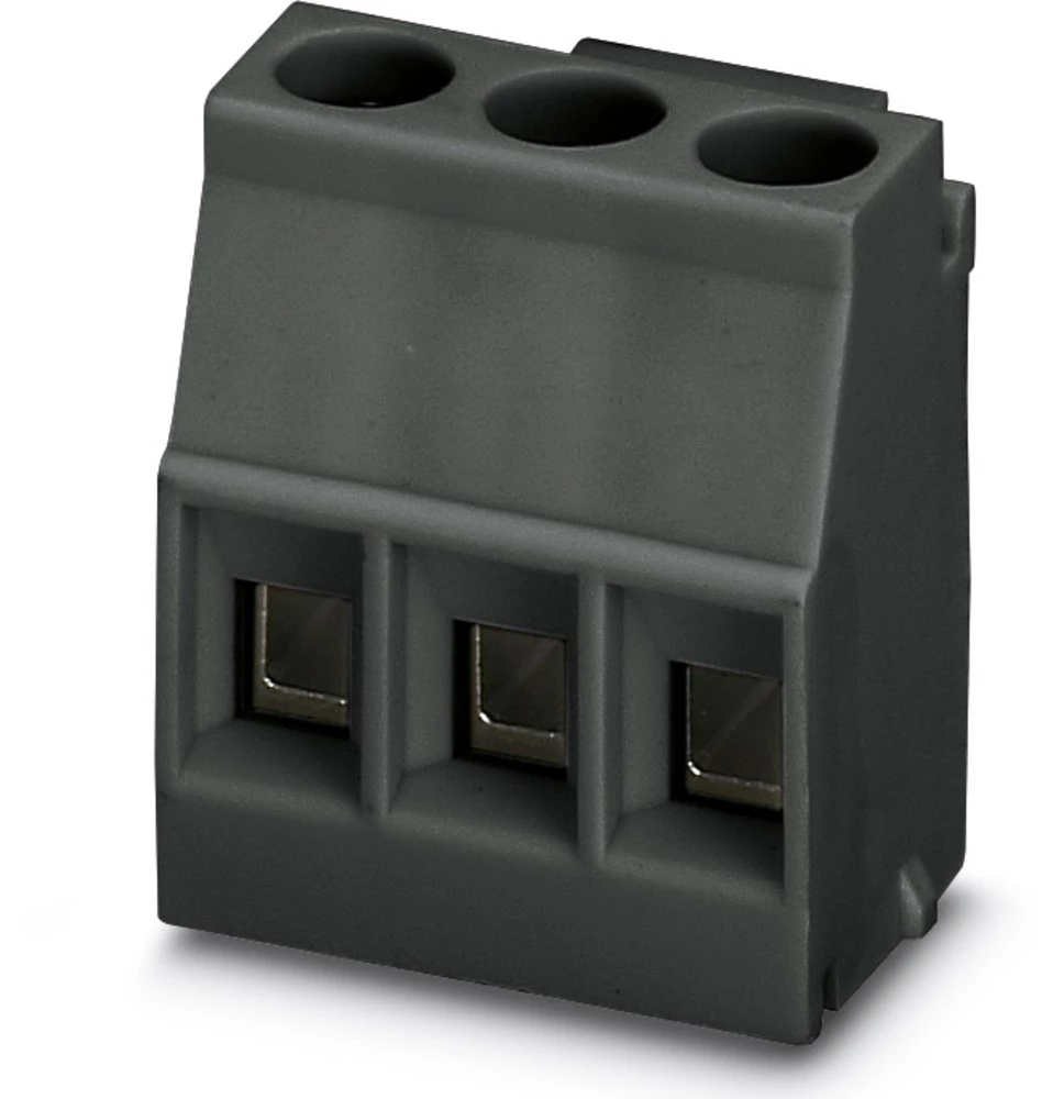 Vijčana blok stezaljka 2.50 mm broj polova: 3 MKDSO 2,5/ 3-L BK Phoenix Contact crne boje 50 kom. slika