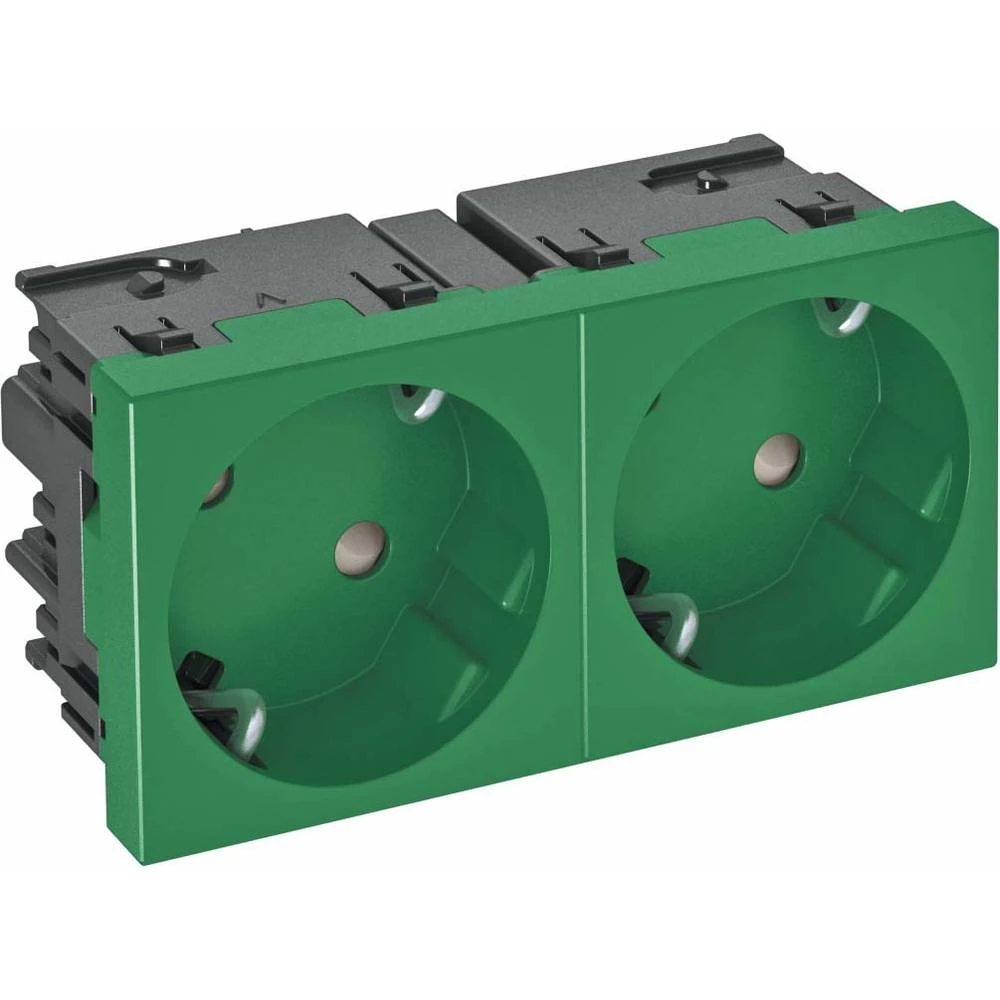 OBO Bettermann 6120486 Kabelske kanalice Utičnica 33 stupnja, dvostruki zaštitni kontakt Zelena slika