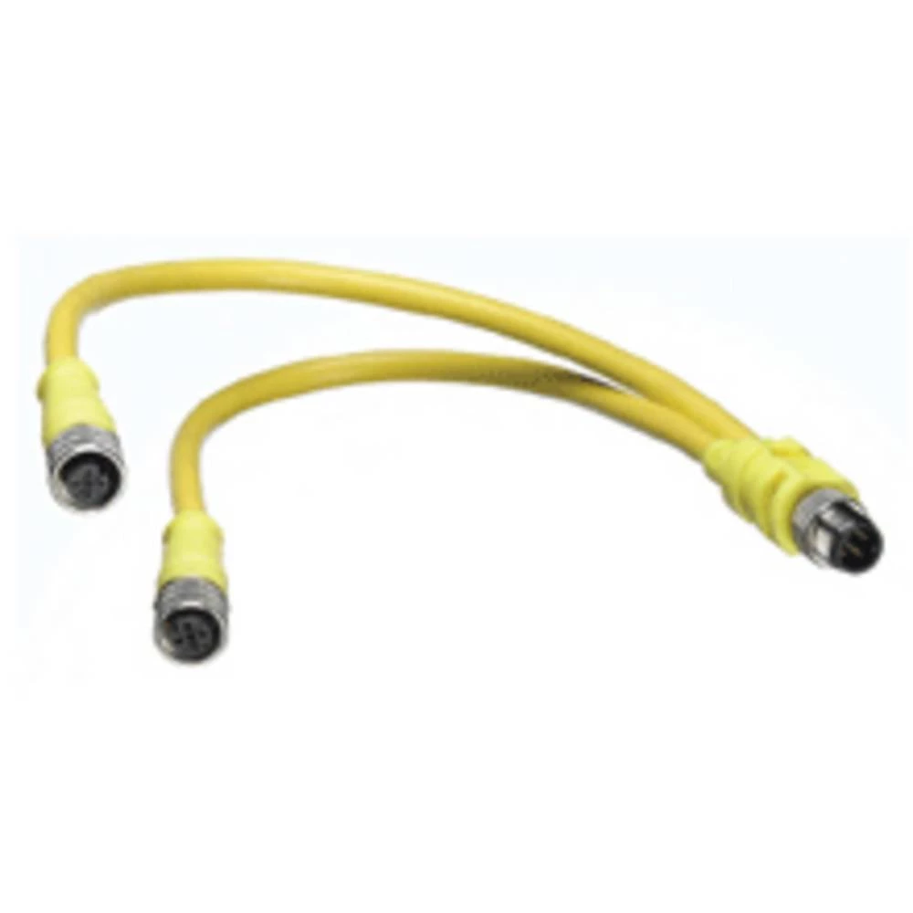 Molex 1200680169 Micro-Change (M12) Solid Body Splitter, 1 x 4-Pole Male to 2 x 4-Pole Females, Grey TPE Overmold slika