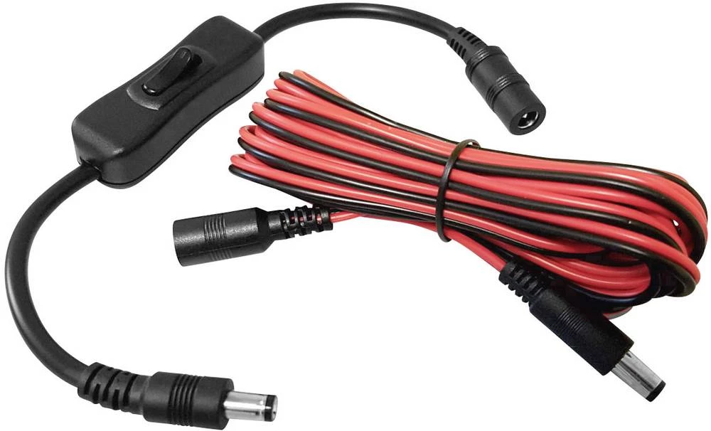 TRU COMPONENTS Niskonaponski produžni kabel Niskonaponski adapter-Niskonaponski konektor 2.1 mm 5.5 mm 3 m 1 ST slika
