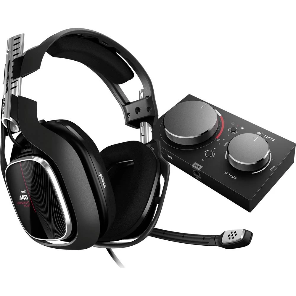 Igraće naglavne slušalice sa mikrofonom 3,5 mm priključak, USB Sa vrpcom Astro Gaming A40 TR + MixAmp Pro Preko ušiju Crna, Crve slika