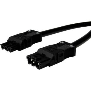 Adels-Contact 92876320 mrežni priključni kabel mrežni adapter - mrežni konektor Ukupan broj polova: 2 + PE crna 2.00 m 50 St. slika