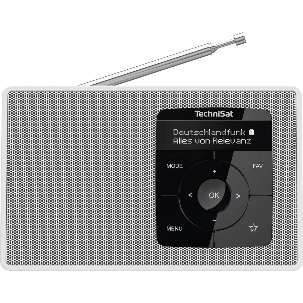 TechniSat DIGITRADIO 2 desktop radio DAB+ (1012), UKW (1014) DAB+, UKW, Bluetooth® funkcija alarma bijela slika