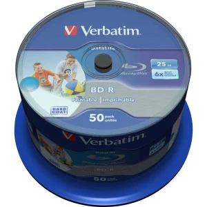 Blu-ray BD-R SL prazan 25 GB Verbatim 43812 50 ST Vreteno Za tiskanje slika
