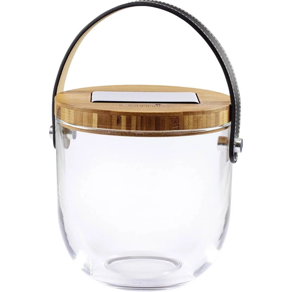 Dekoracijsko svjetlo LED Toplo-bijela Krinner Deco Glass "Basic" 22500 Bistra, Bambus boja, Crna slika