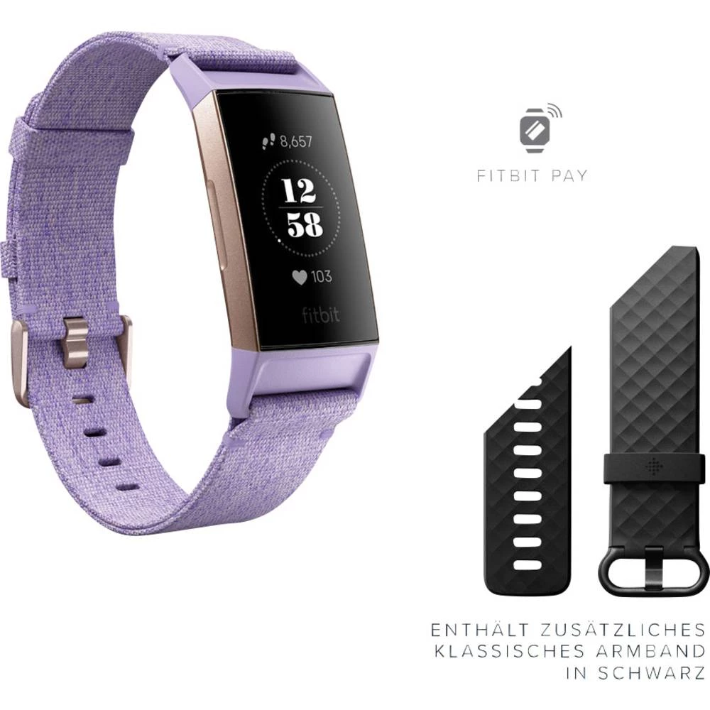 Uređaj za praćenje aktivnosti FitBit Charge 3 Special Edition Lavanda slika