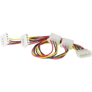 Roline struja priključni kabel [1x 4-polni električni muški konektor ide - 4x 4-polni električni ženski konektor ide] 45.00 cm crna, crvena, žuta slika