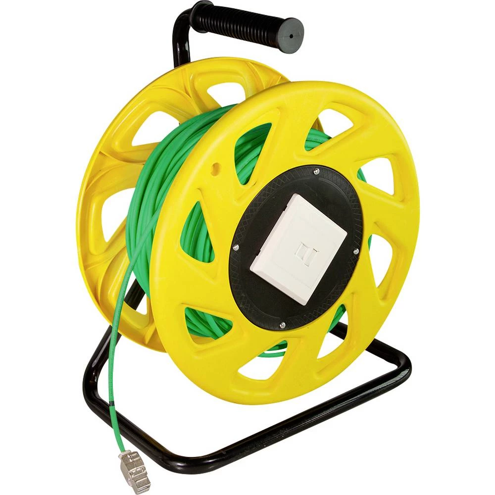 LogiLink CQ5060S RJ45 mrežni kabel, Patch kabel CAT 7 S/FTP 60 m zeleno-žuta bez halogena, nizak udio dimnog plina, PUR slika