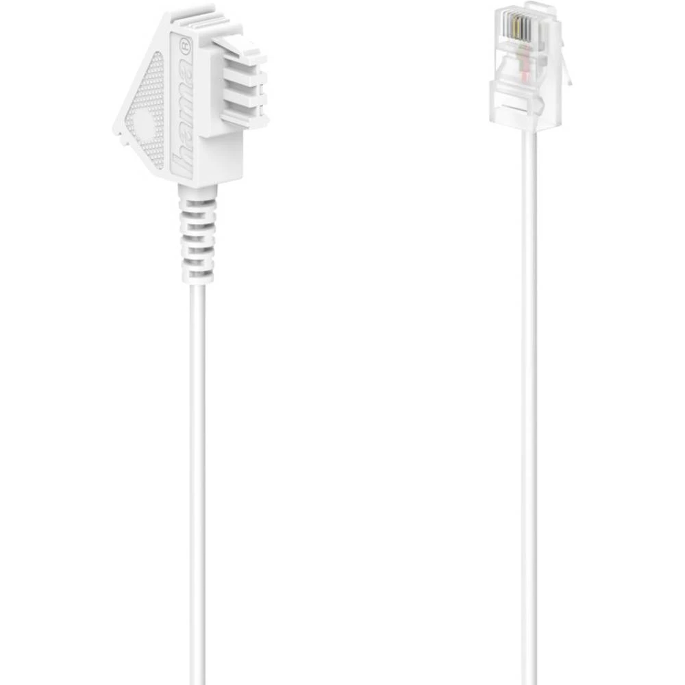 Hama telefon priključni kabel [1x RJ11-muški konektor 6p4c - 1x RJ11-muški konektor 6p4c] 15 m crna slika