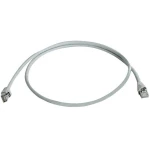 LAN (RJ45) Mreža Priključni kabel CAT 6A S/FTP 7.5 m Siva Vatrostalan, sa zaštitom za nosić, Dvostruko zaštićen, dvostruko zašti