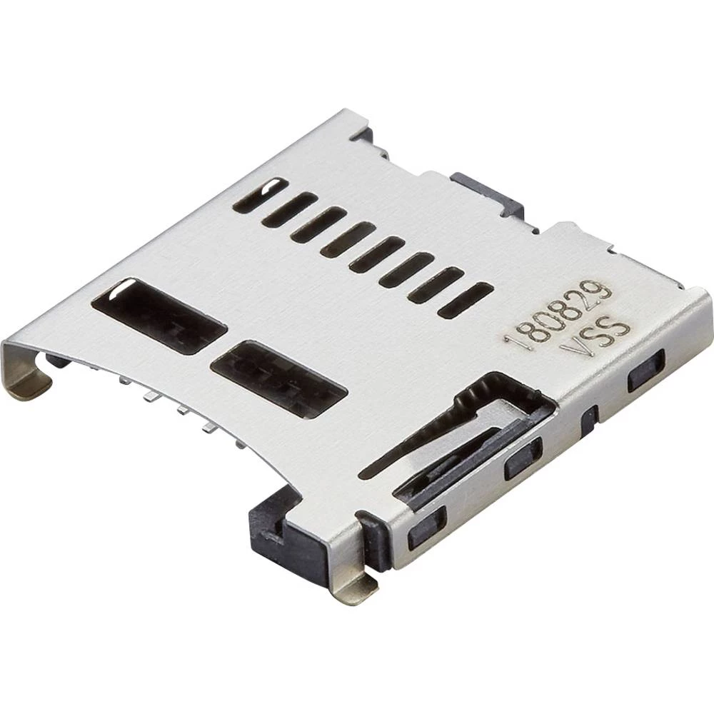 Molex 473521001 200 pcs 1.10mm Pitch microSD Card Connector, Push-Push Type, with VSS (Supply Voltage Ground) Detect Switch, Lead slika